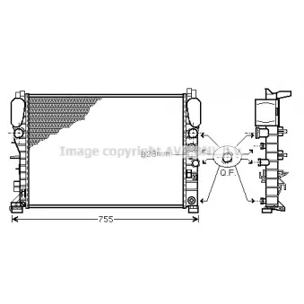 Radiateur, refroidissement du moteur AVA QUALITY COOLING MSA2342