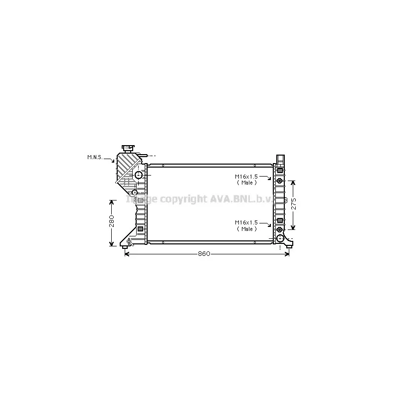 Radiateur, refroidissement du moteur AVA QUALITY COOLING MSA2343