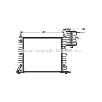 Radiateur, refroidissement du moteur AVA QUALITY COOLING MSA2349