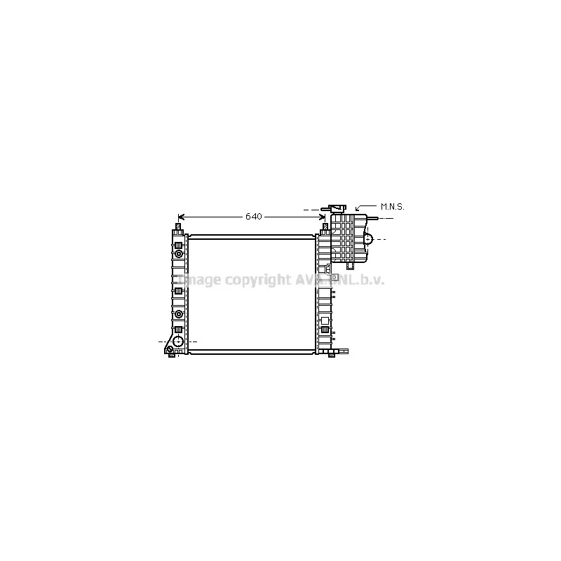 Radiateur, refroidissement du moteur AVA QUALITY COOLING MSA2350
