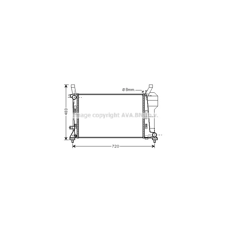 Radiateur, refroidissement du moteur AVA QUALITY COOLING MSA2363