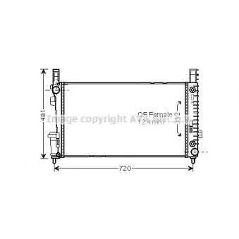 Radiateur, refroidissement du moteur AVA QUALITY COOLING MSA2364