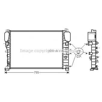 Radiateur, refroidissement du moteur AVA QUALITY COOLING MSA2394