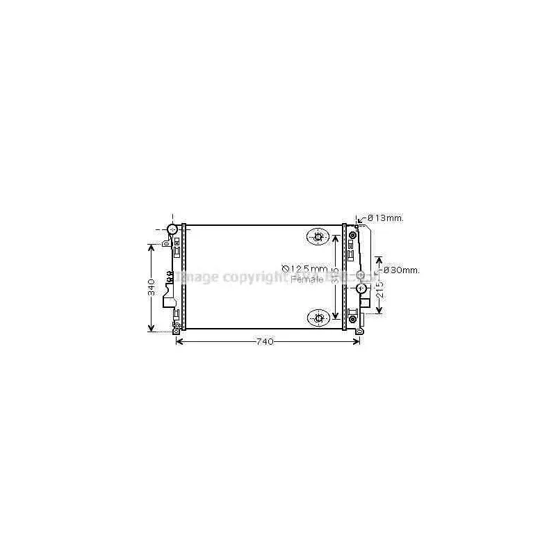 Radiateur, refroidissement du moteur AVA QUALITY COOLING MSA2460