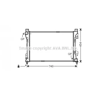 Radiateur, refroidissement du moteur AVA QUALITY COOLING MSA2463