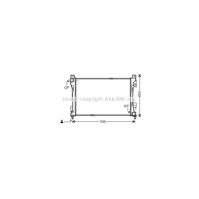 Radiateur, refroidissement du moteur AVA QUALITY COOLING MSA2463