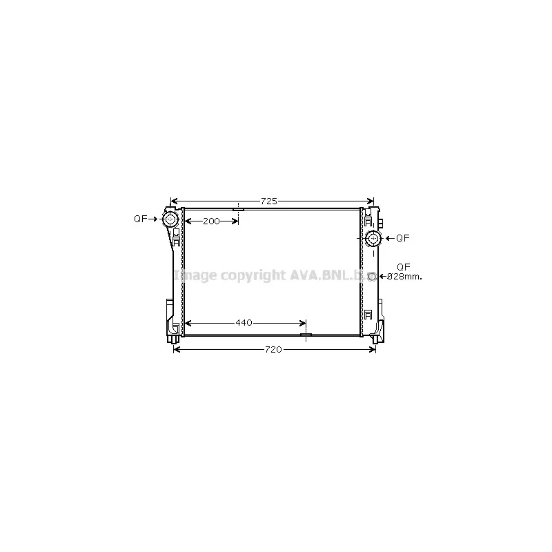 Radiateur, refroidissement du moteur AVA QUALITY COOLING MSA2474