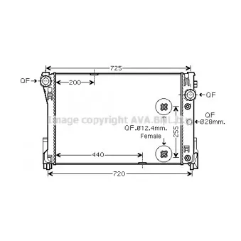 Radiateur, refroidissement du moteur AVA QUALITY COOLING MSA2475