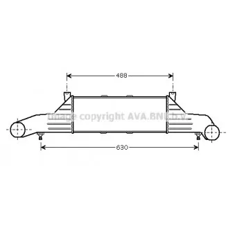 Intercooler, échangeur AVA QUALITY COOLING MSA4295