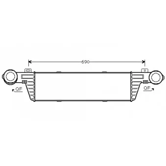Intercooler, échangeur AVA QUALITY COOLING MSA4296