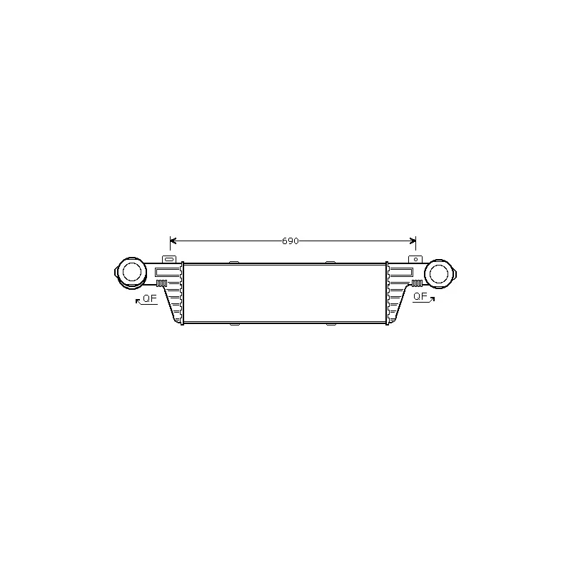 Intercooler, échangeur AVA QUALITY COOLING MSA4296