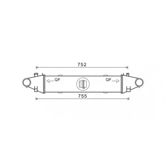 Intercooler, échangeur AVA QUALITY COOLING MSA4556