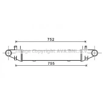 Intercooler, échangeur AVA QUALITY COOLING MSA4557
