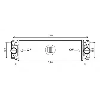 Intercooler, échangeur AVA QUALITY COOLING MSA4582
