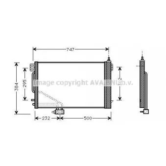 Condenseur, climatisation AVA QUALITY COOLING MSA5200D