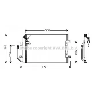 Condenseur, climatisation AVA QUALITY COOLING MSA5257