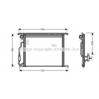 Condenseur, climatisation AVA QUALITY COOLING MSA5280