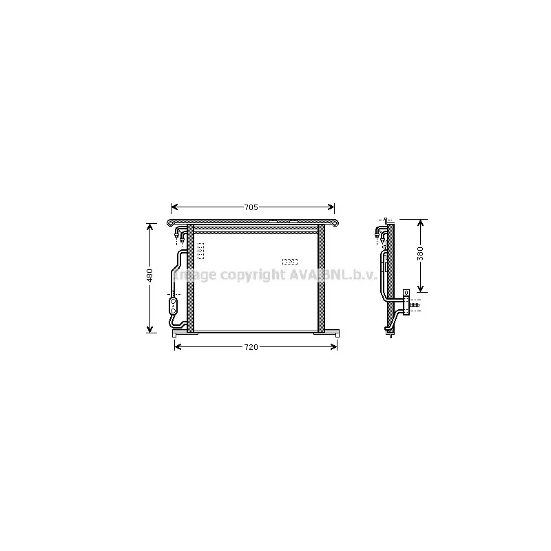 Condenseur, climatisation AVA QUALITY COOLING MSA5280