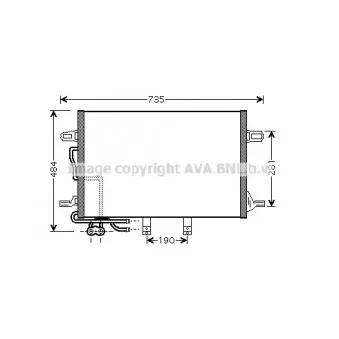 Condenseur, climatisation AVA QUALITY COOLING MSA5307