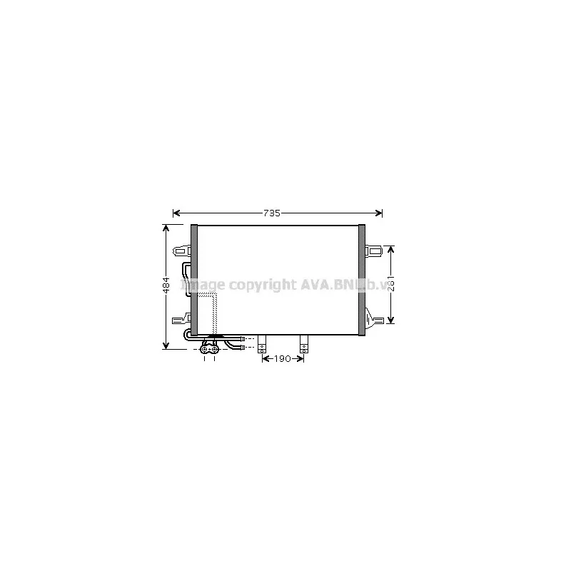 Condenseur, climatisation AVA QUALITY COOLING MSA5307