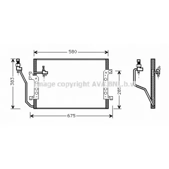 Condenseur, climatisation AVA QUALITY COOLING MSA5330