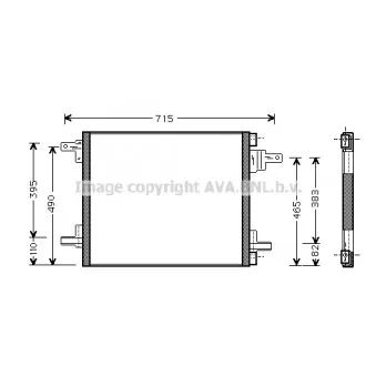 Condenseur, climatisation AVA QUALITY COOLING MSA5345