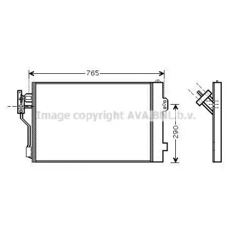 Condenseur, climatisation AVA QUALITY COOLING MSA5352D
