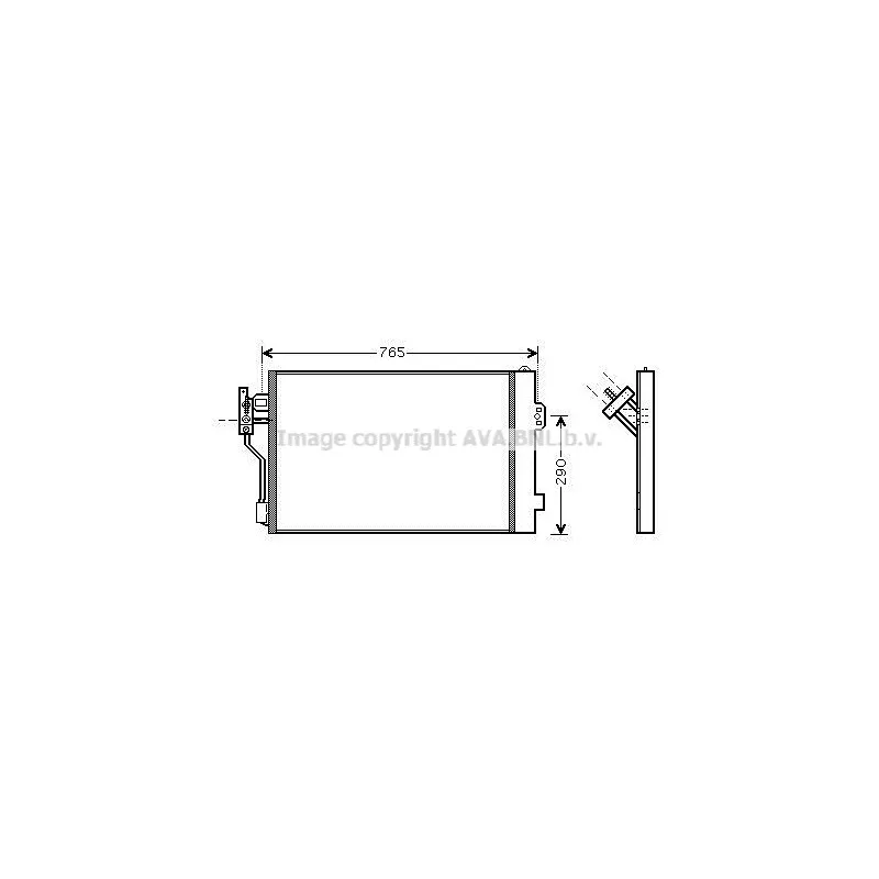 Condenseur, climatisation AVA QUALITY COOLING MSA5352D