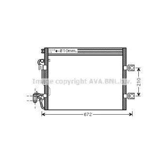 Condenseur, climatisation AVA QUALITY COOLING MSA5392