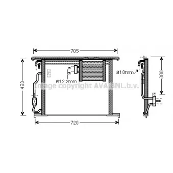 Condenseur, climatisation AVA QUALITY COOLING MSA5467