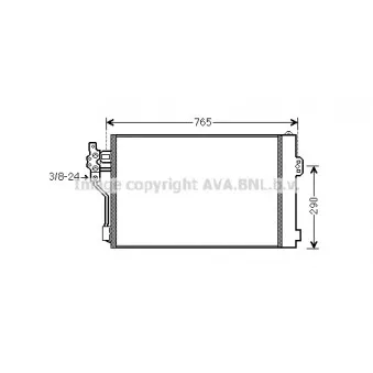 Condenseur, climatisation AVA QUALITY COOLING MSA5484