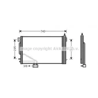 Condenseur, climatisation AVA QUALITY COOLING MSA5493D