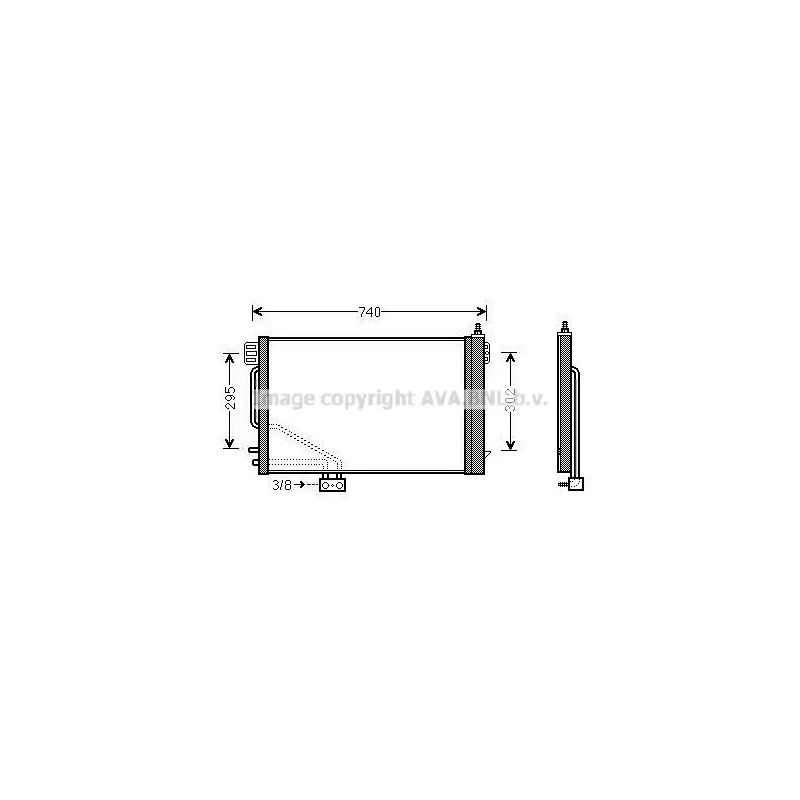 Condenseur, climatisation AVA QUALITY COOLING MSA5493D