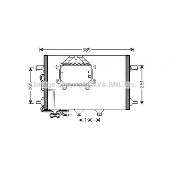 Condenseur, climatisation AVA QUALITY COOLING MSA5562