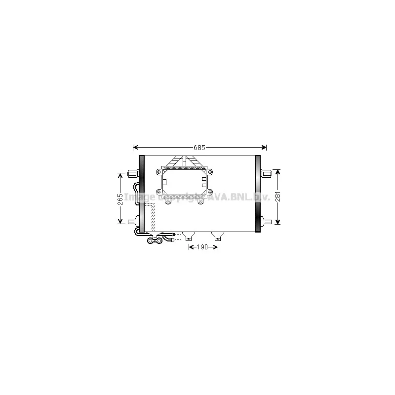 Condenseur, climatisation AVA QUALITY COOLING MSA5562
