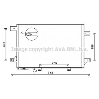 Condenseur, climatisation AVA QUALITY COOLING MSA5572D