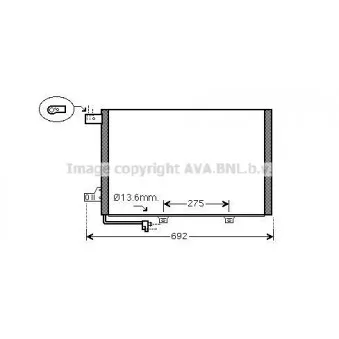Condenseur, climatisation AVA QUALITY COOLING MSA5578D