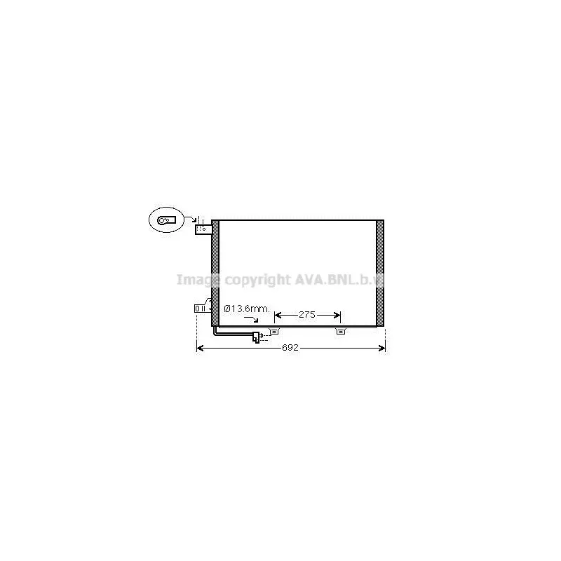 Condenseur, climatisation AVA QUALITY COOLING MSA5578D