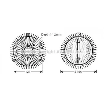 Embrayage, ventilateur de radiateur AVA QUALITY COOLING MSC407