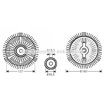 Embrayage, ventilateur de radiateur AVA QUALITY COOLING MSC409