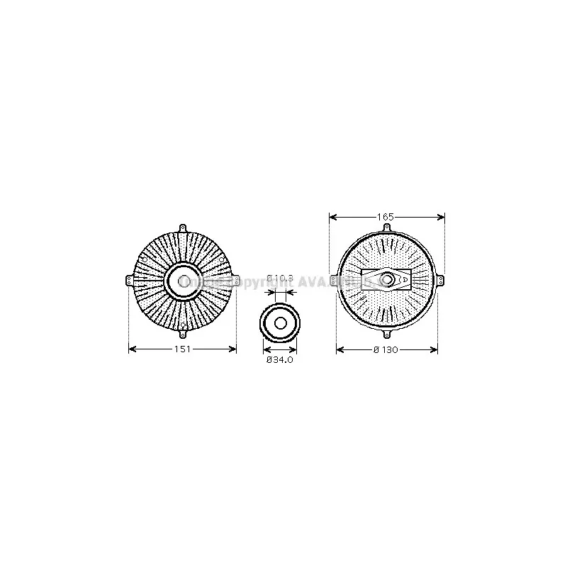 Embrayage, ventilateur de radiateur AVA QUALITY COOLING MSC413
