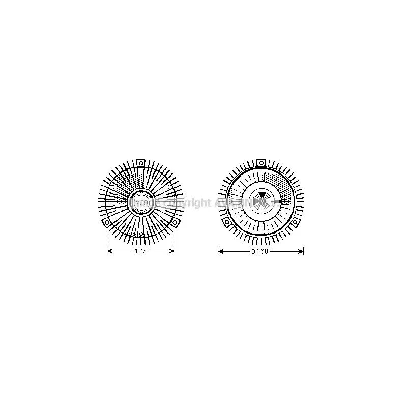 Embrayage, ventilateur de radiateur AVA QUALITY COOLING MSC421