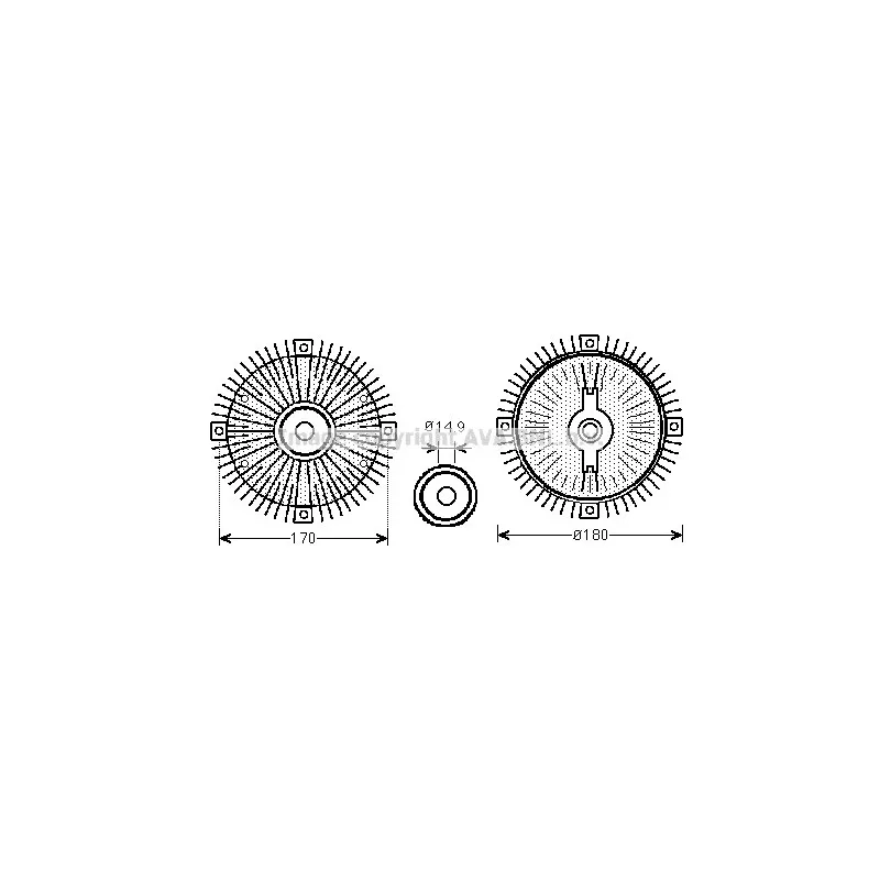 Embrayage, ventilateur de radiateur AVA QUALITY COOLING MSC466