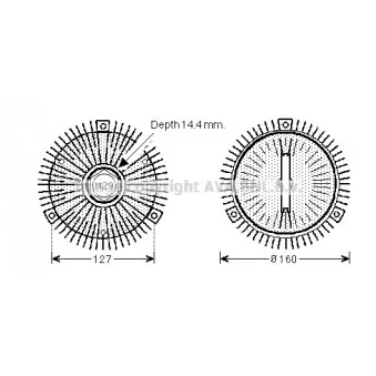 Embrayage, ventilateur de radiateur AVA QUALITY COOLING MSC490