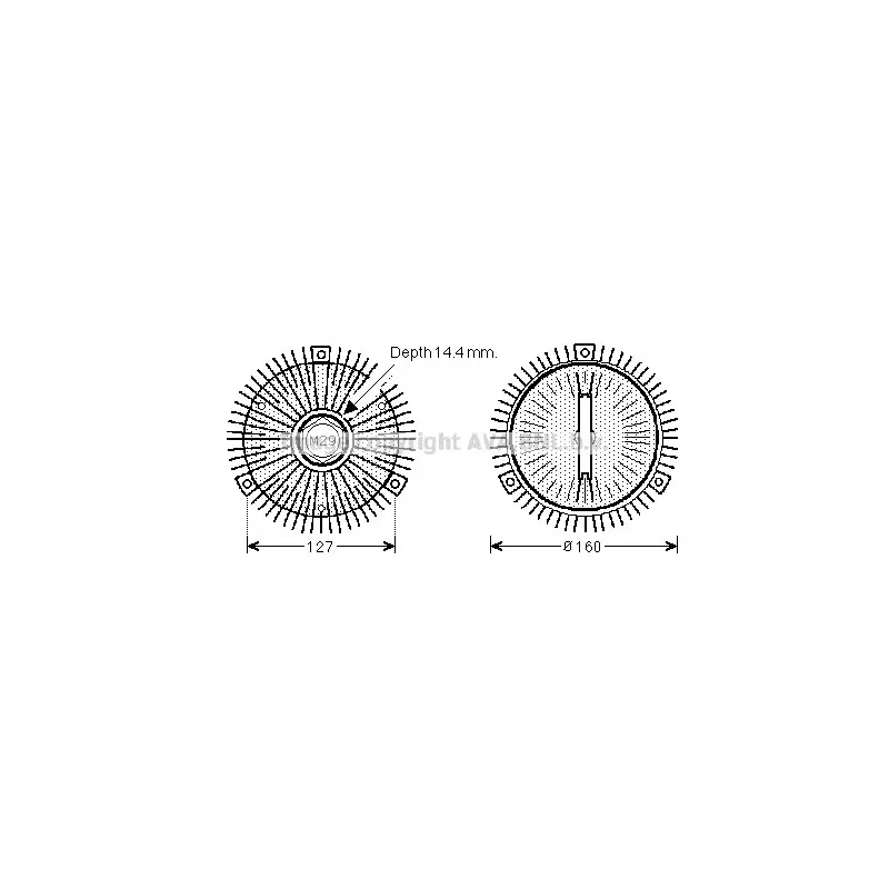 Embrayage, ventilateur de radiateur AVA QUALITY COOLING MSC490