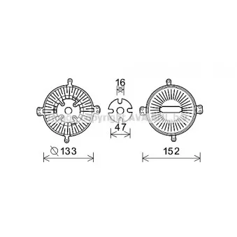 Embrayage, ventilateur de radiateur AVA QUALITY COOLING MSC523