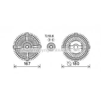 Embrayage, ventilateur de radiateur AVA QUALITY COOLING MSC548