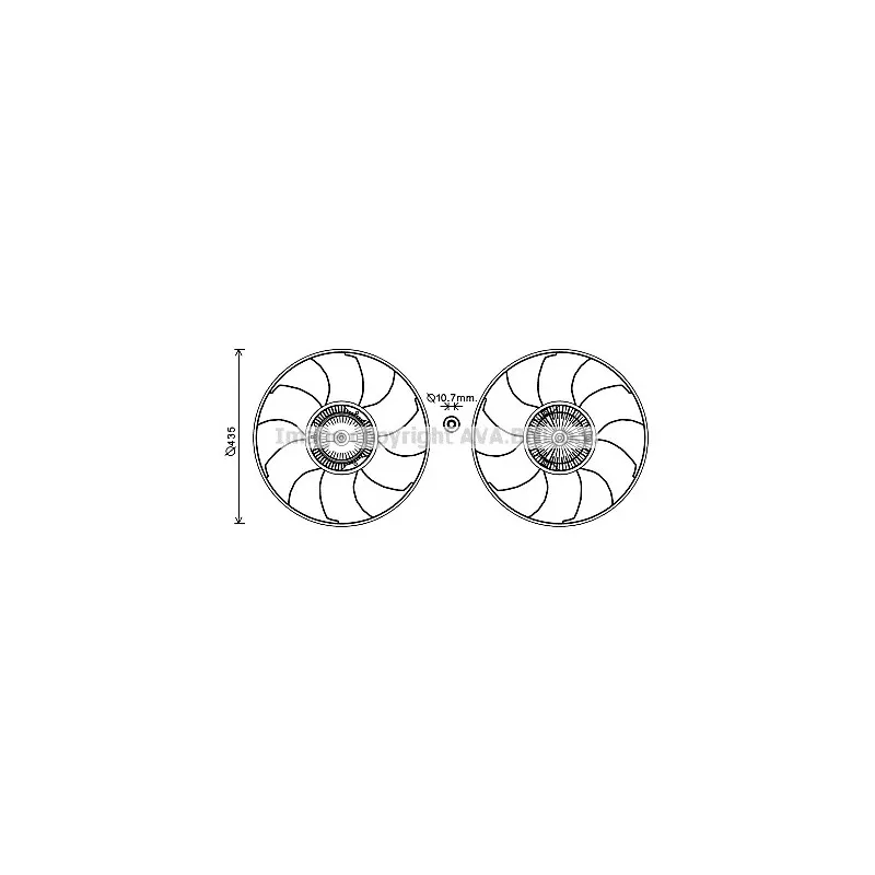 Ventilateur, refroidissement du moteur AVA QUALITY COOLING MSC603