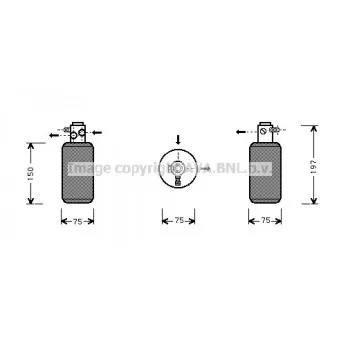 Filtre déshydratant, climatisation AVA QUALITY COOLING MSD001