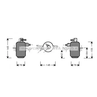 Filtre déshydratant, climatisation AVA QUALITY COOLING MSD003